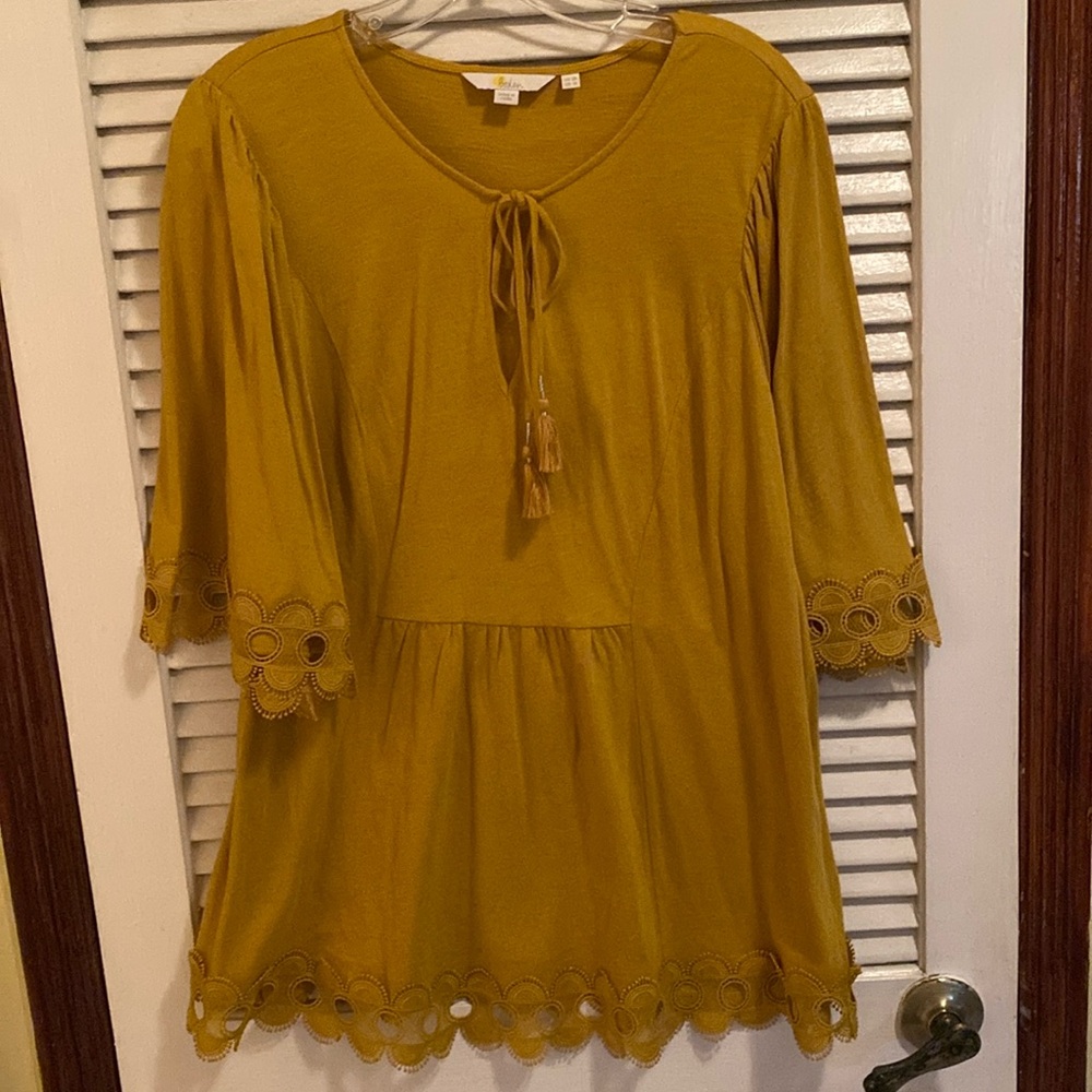 Boden - Ayla Jersey Top With Lace Details Sz16